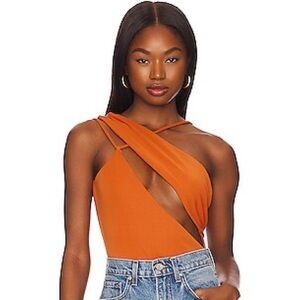 Revolve/NBD Andrea Bodysuit in Burnt Orange